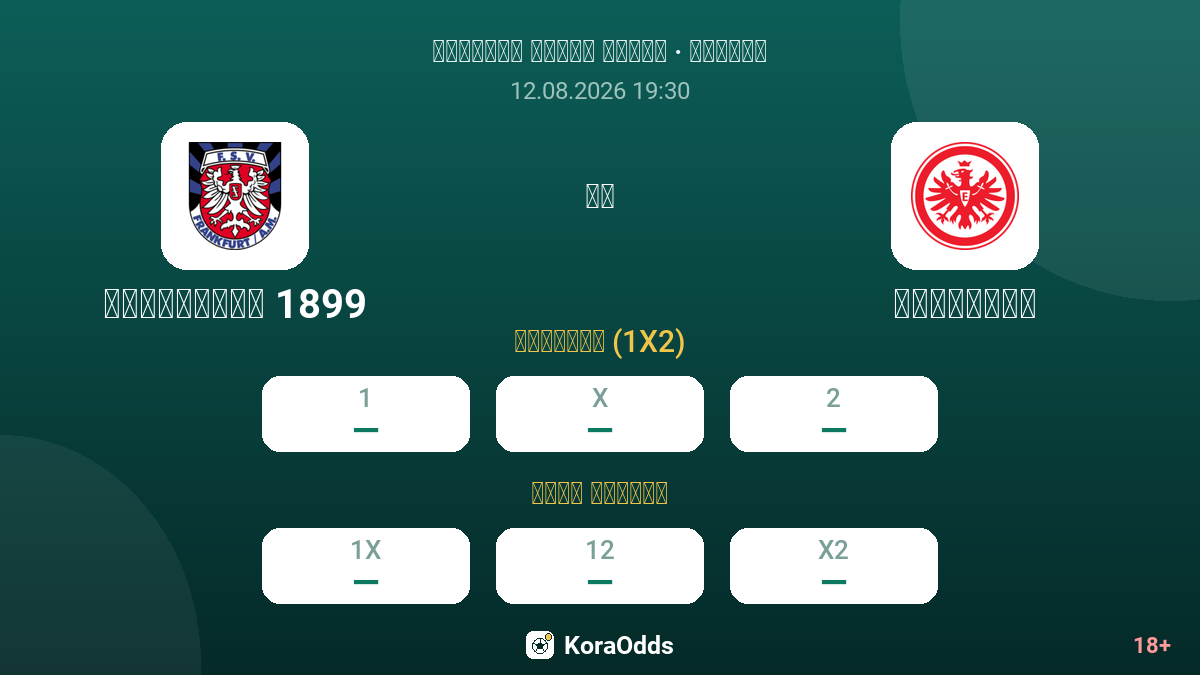 فرانكفورت 1899 ضد آينتراخت — الاحتمالات