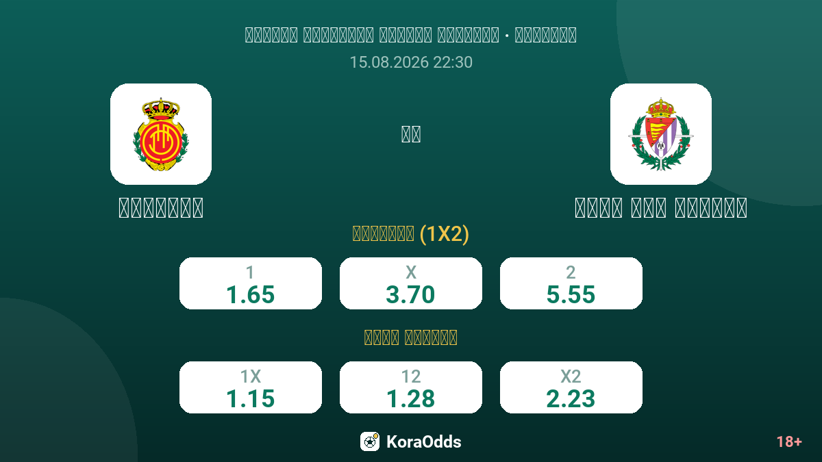 مايوركا ضد ريال بلد الوليد — الاحتمالات