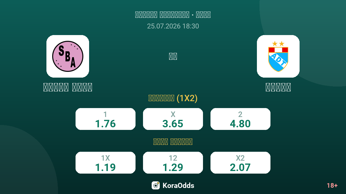 سبورت بويز ضد تارما — الاحتمالات