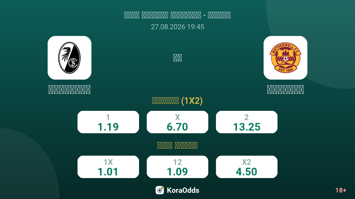 فرايبورغ ضد ماذرويل — الاحتمالات