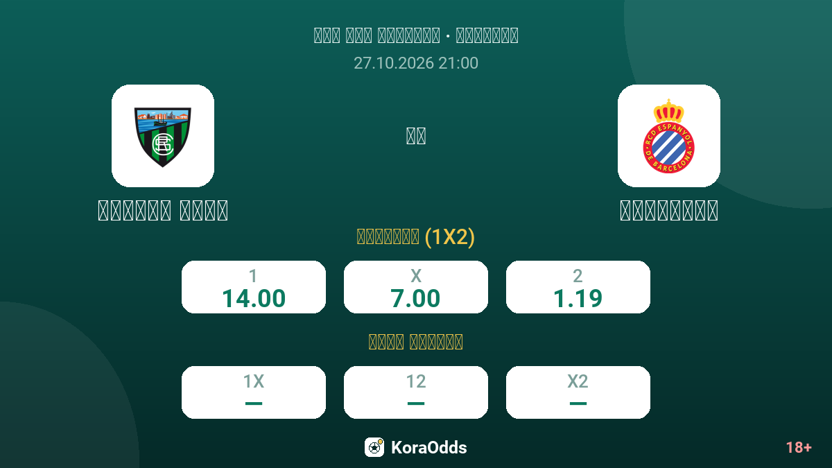 سيستاو ريفر ضد إسبانيول — الاحتمالات